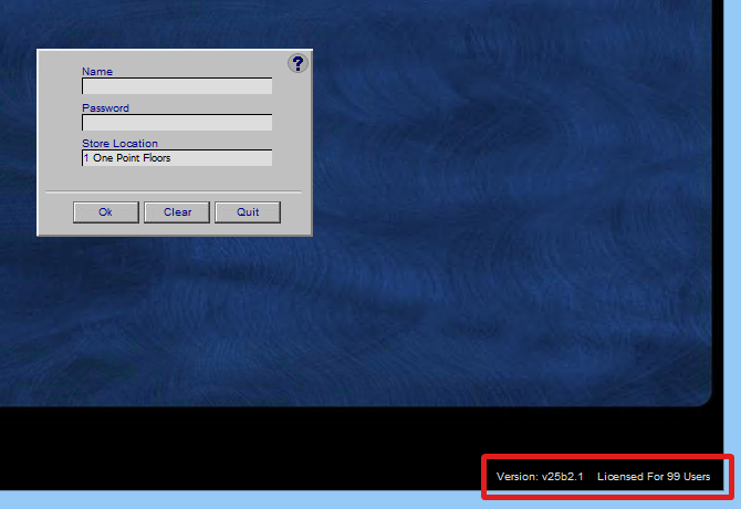 The JobRunner version number shown in the bottom right corner of the application window